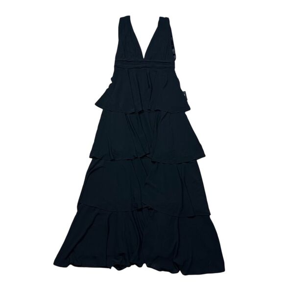 NWT Lulus Women's Amazing Evening Black Tiered Maxi Dress Formal Size L - Picture 4 of 10